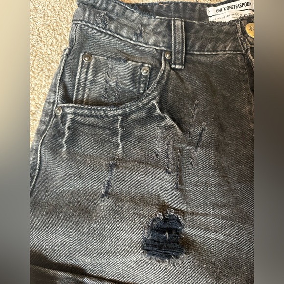 One x One Teaspoon High Waist Bandit Shorts - Picture 7 of 9